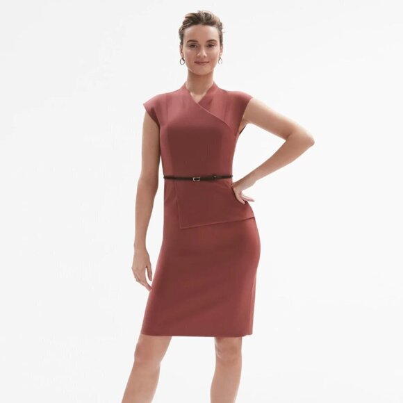 M.M. LaFleur The Elecia Brick Red Dress - Size 14 - Picture 1 of 15
